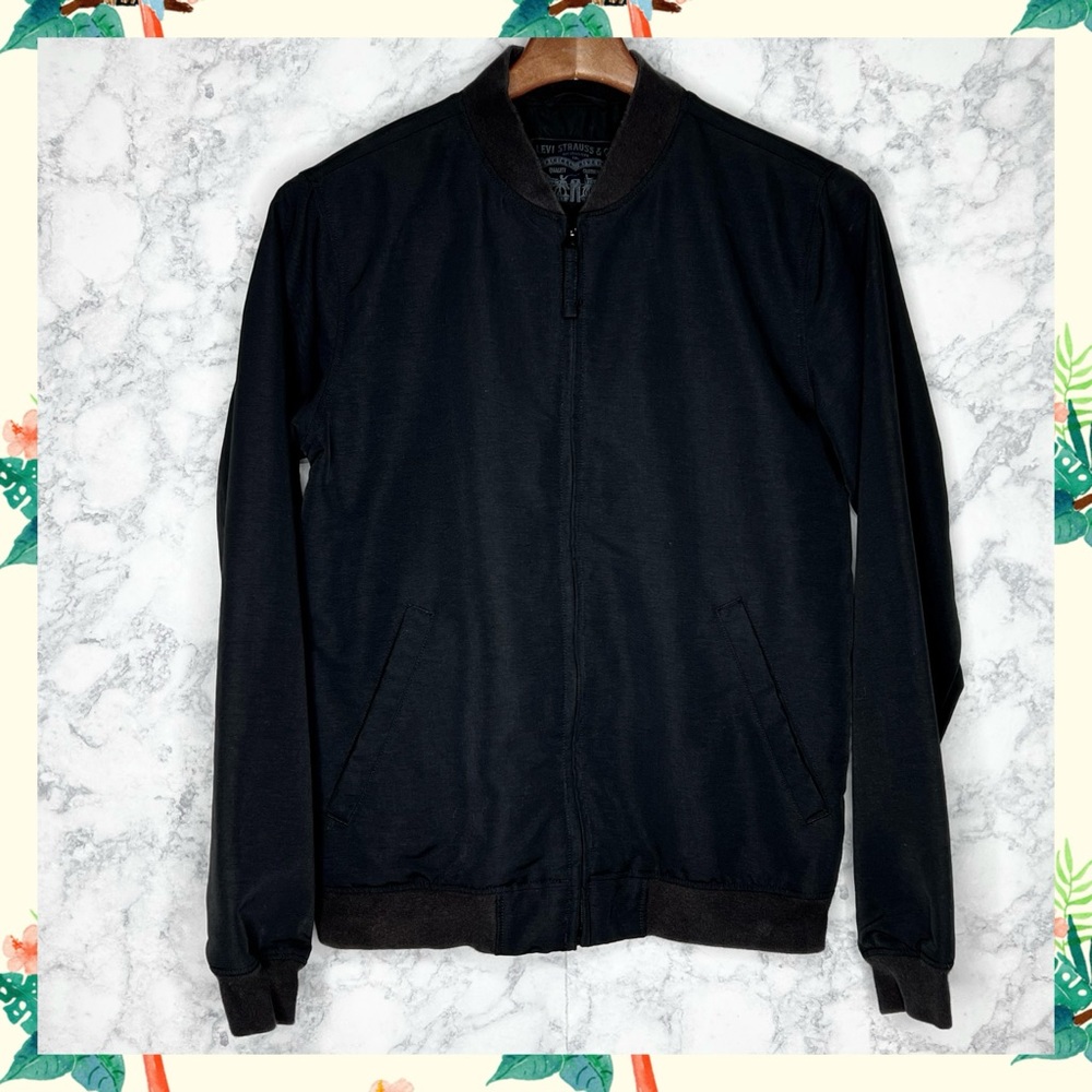 Levi’s Men’s Black Full Zip Battery Bomber Jacket Size Small Unisex